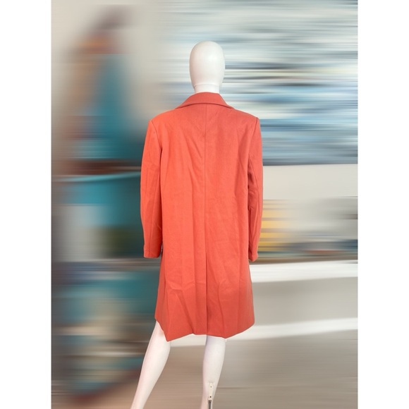 Classy coral peach button closure coat S M L - Picture 7 of 7